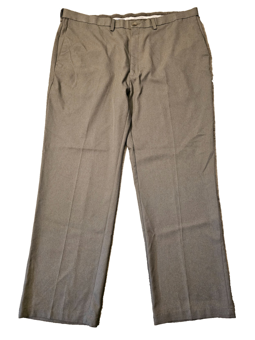 Haggar Mens Cool 18 Pro Gray Dress Pants Slacks Classic Fit 42 x 32